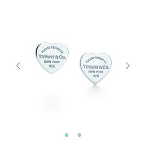 Tiffany& Co sterling silver heart earrings rare